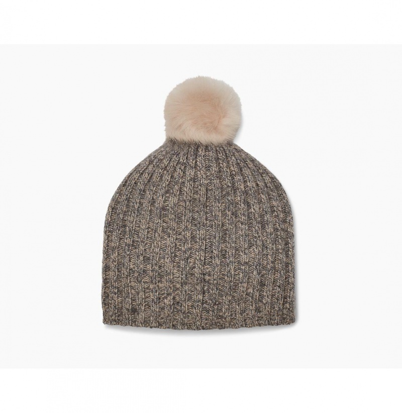 UGG Pippa Rib Knit Pom Klobuky Damske Siva Viacfarebný | SK-658NVRJYE