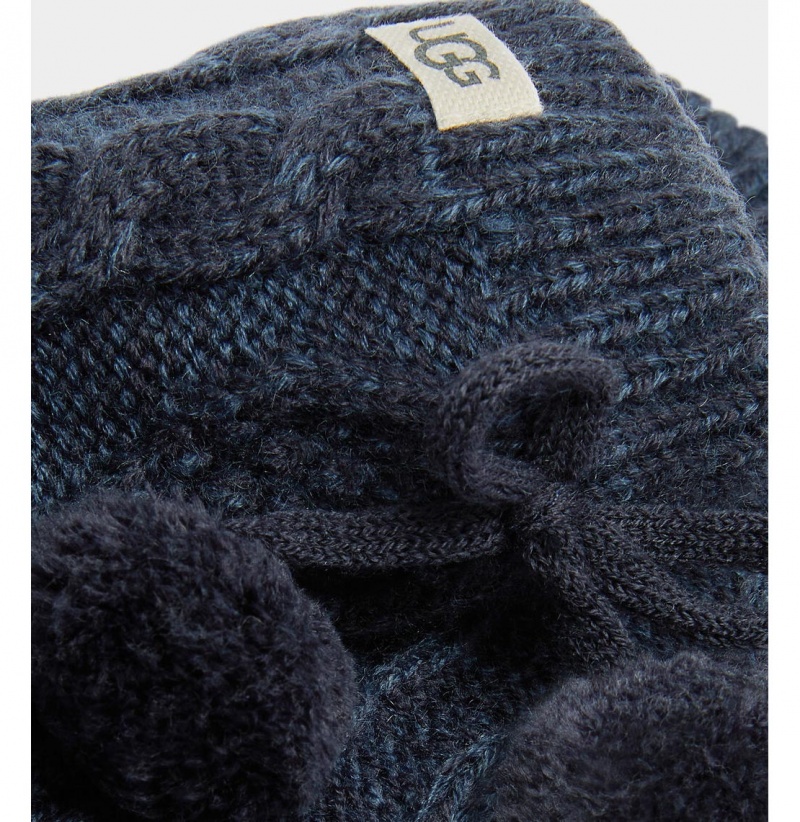 UGG Pom Pom Fleece Podsite Crew Ponozky Damske Námornícka Modrá | SK-263AWMNXR