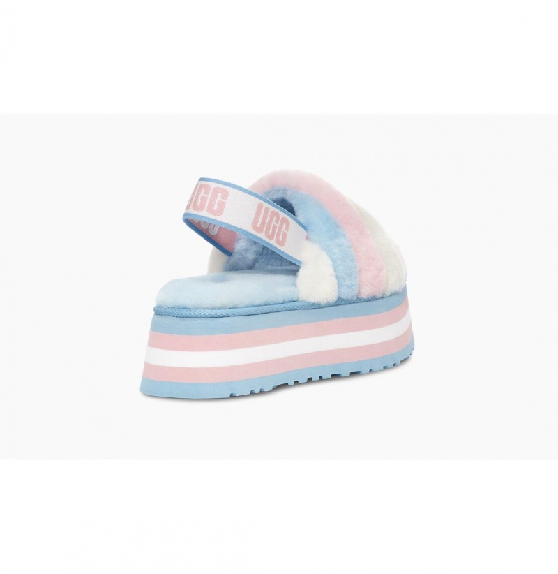 UGG Pride Disco Stripe Slapky Papuce Damske Zelene | SK-361AREUFK