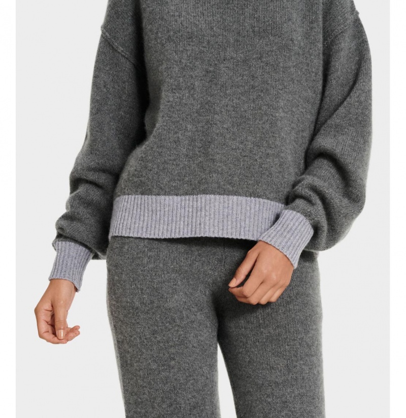 UGG Renata Cashmere-Blend Crewneck Svetre Damske Tmavo Siva | SK-893WYIJBV