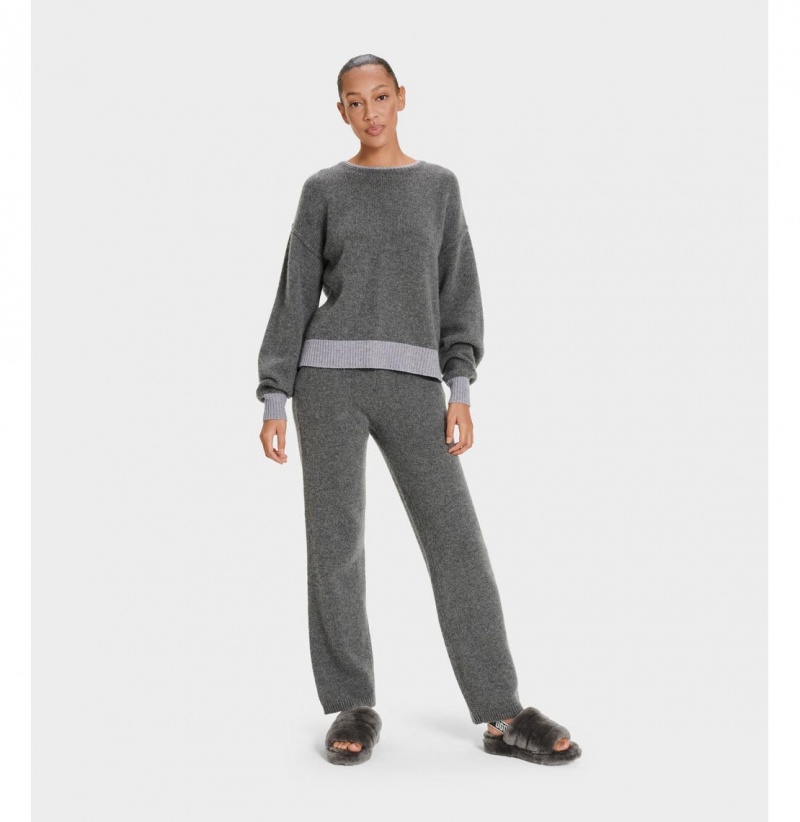 UGG Renata Cashmere-Blend Crewneck Svetre Damske Tmavo Siva | SK-893WYIJBV