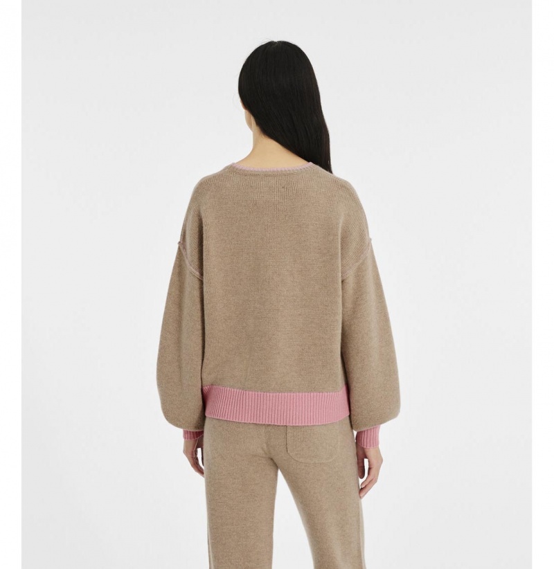 UGG Renata Cashmere-Blend Crewneck Svetre Damske Hnede | SK-632CPTMHI