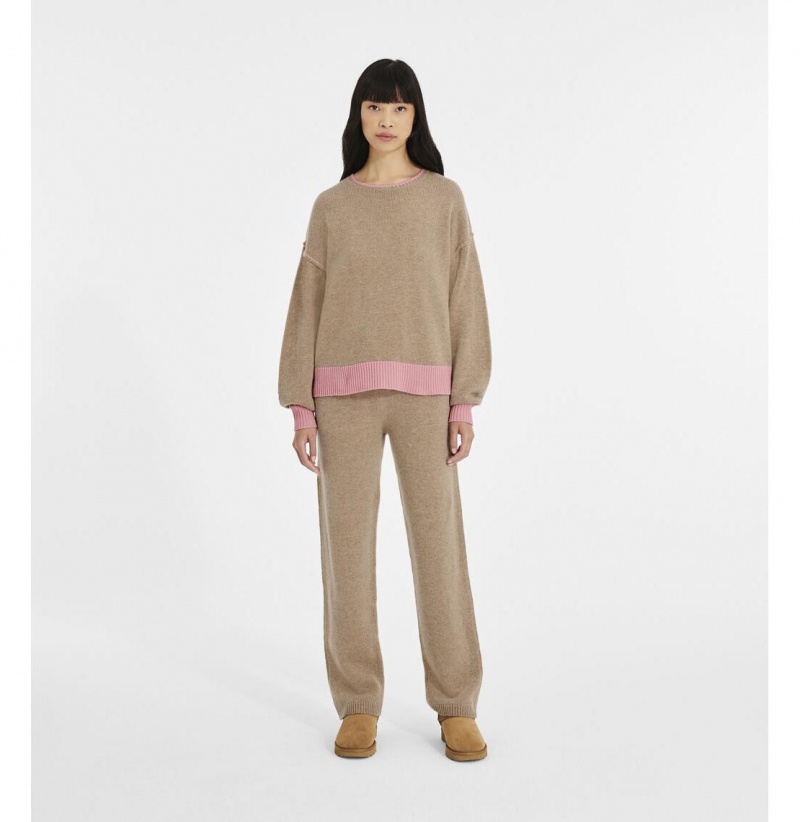 UGG Renata Cashmere-Blend Crewneck Svetre Damske Hnede | SK-632CPTMHI