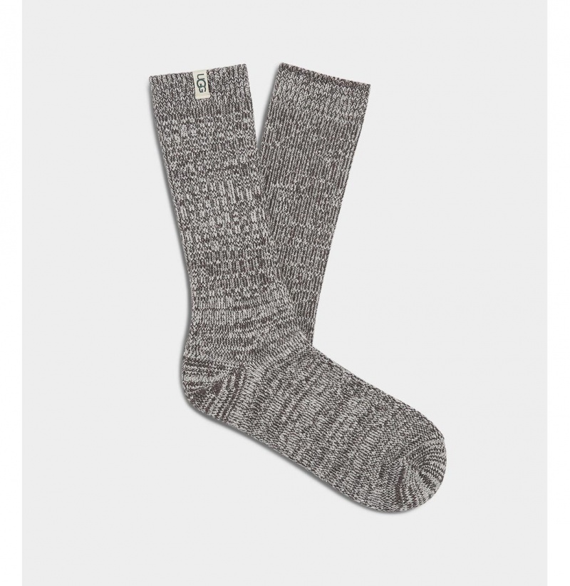 UGG Rib Knit Slouchy Crew Ponozky Damske Tmavo Siva | SK-329QONERL