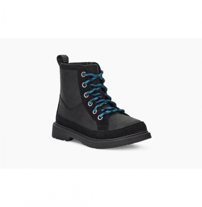 UGG Robley Weather Snurovacie Topanky Detske Čierne | SK-730YWKRLN