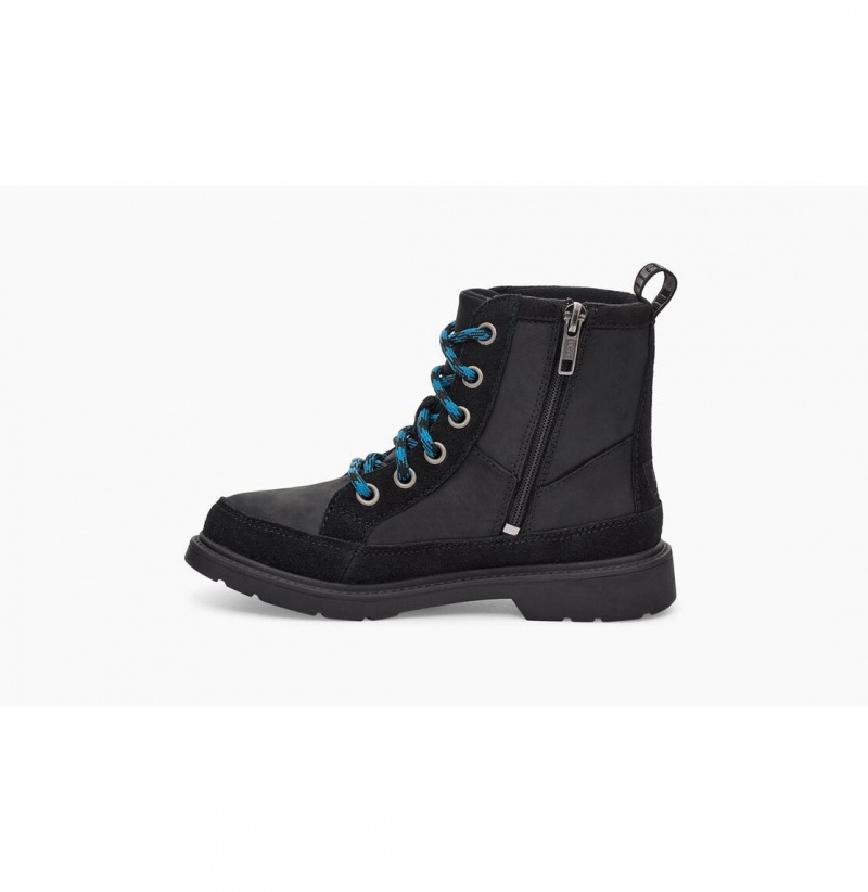 UGG Robley Weather Snurovacie Topanky Detske Čierne | SK-730YWKRLN