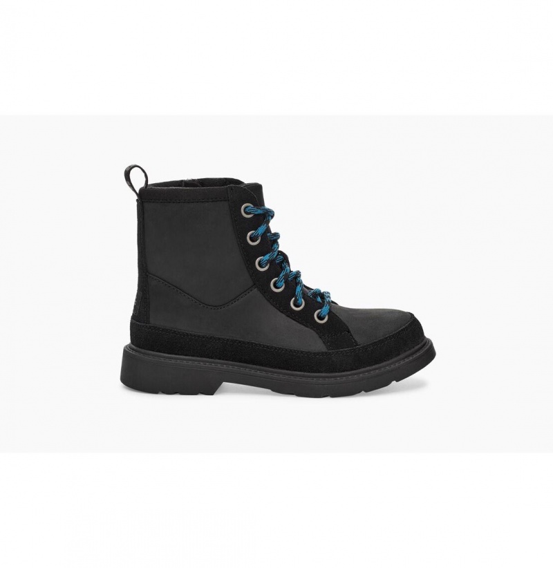 UGG Robley Weather Snurovacie Topanky Detske Čierne | SK-730YWKRLN