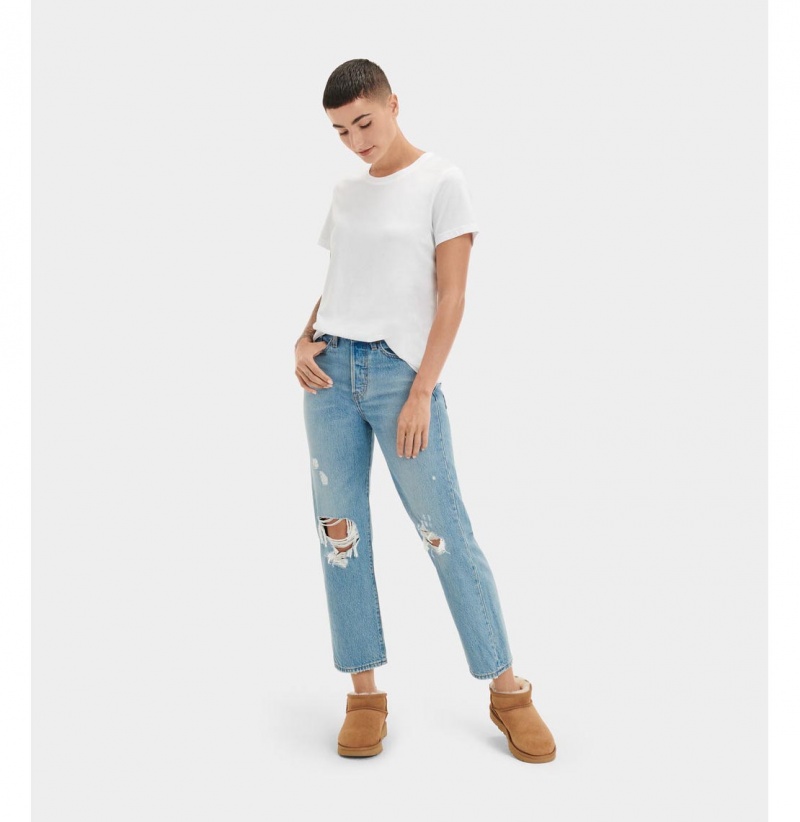 UGG Romy Tricko Damske Biele | SK-415GVFEAZ