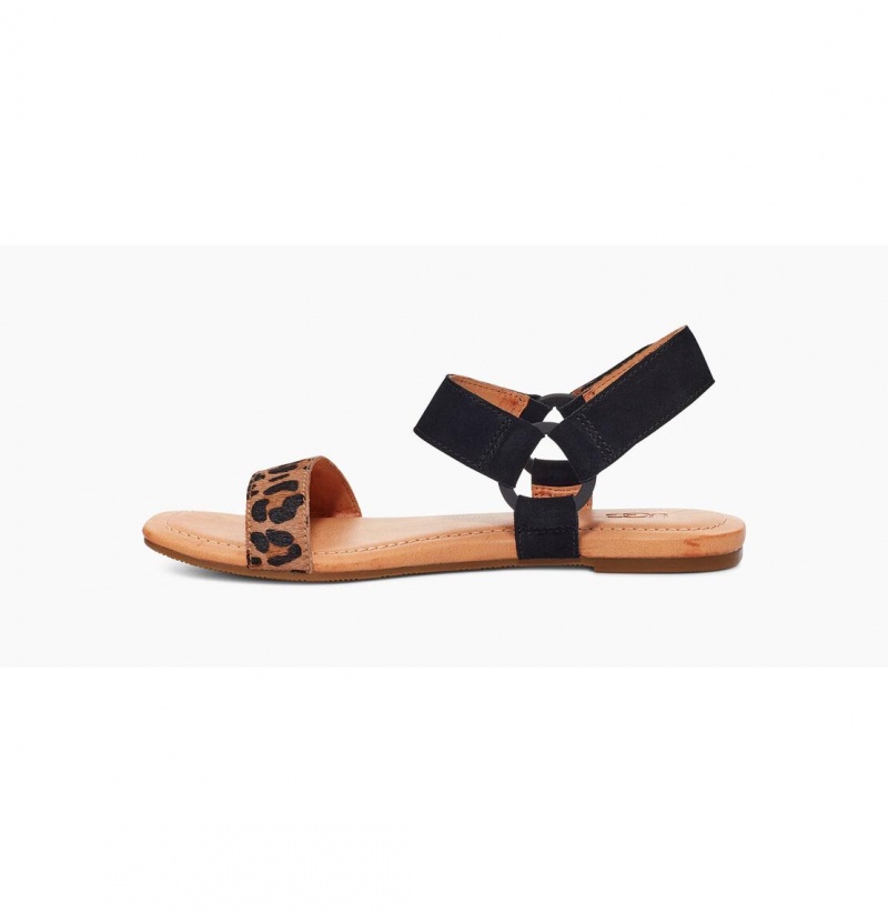 UGG Rynell Leopard Sandale Damske Čierne Hnede | SK-067MWONHE