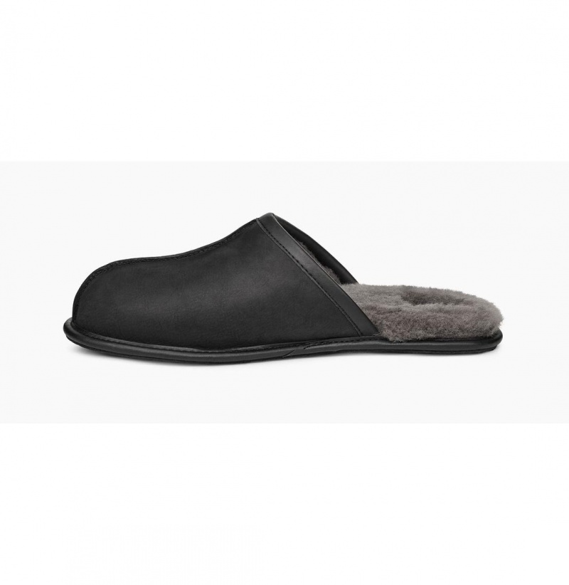 UGG Scuff Kozene Papuce Panske Čierne | SK-169SZHTYE