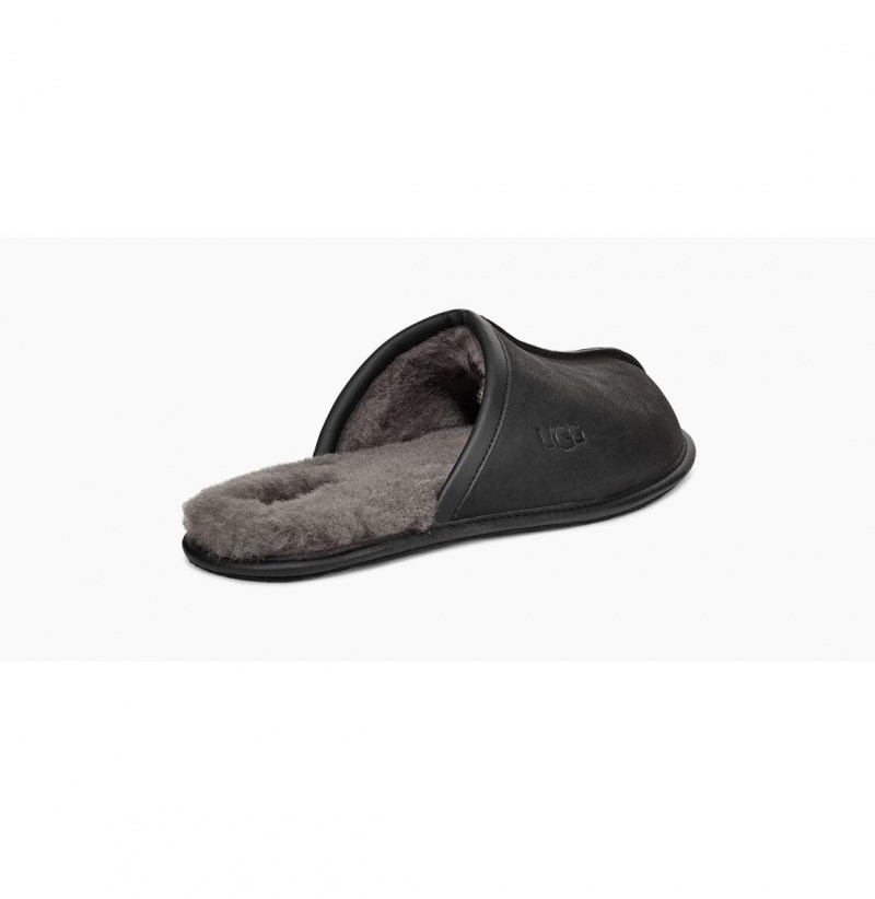 UGG Scuff Kozene Papuce Panske Čierne | SK-169SZHTYE