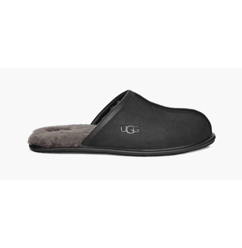 UGG Scuff Kozene Papuce Panske Čierne | SK-169SZHTYE