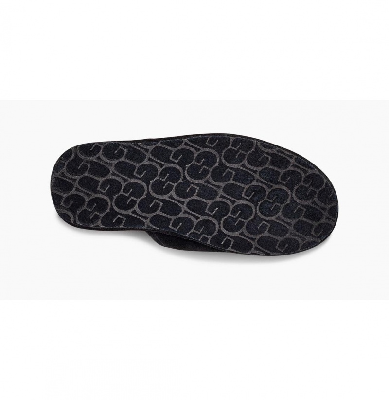 UGG Scuff Logo Papuce Panske Čierne | SK-204GZMTOE