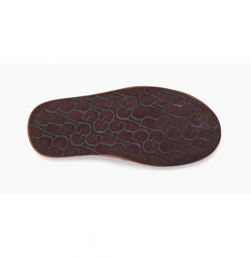 UGG Scuff Logo Sheepskin Papuce Panske Hnede | SK-598UEXYKL