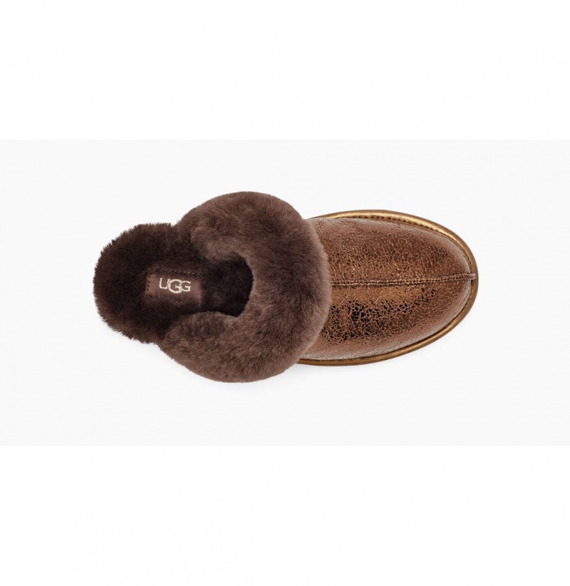 UGG Scuffette II Metallic Sparkle Papuce Damske Siva Zlate Žlté | SK-539YFGKRQ