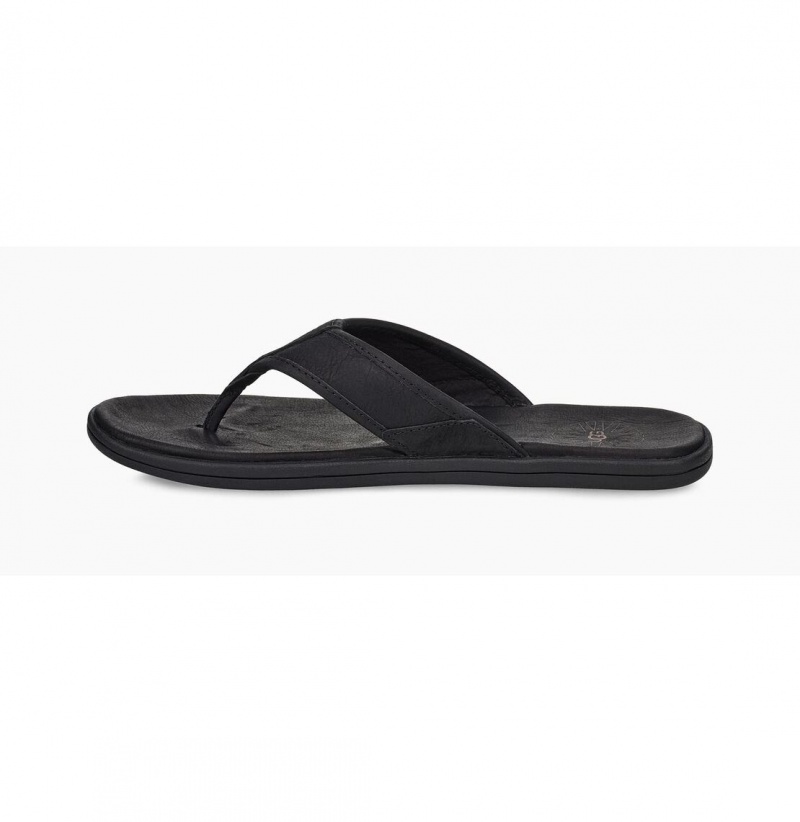 UGG Seaside Kozene Zabky Panske Čierne | SK-328FZLYWS
