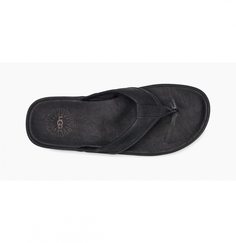 UGG Seaside Kozene Zabky Panske Čierne | SK-328FZLYWS
