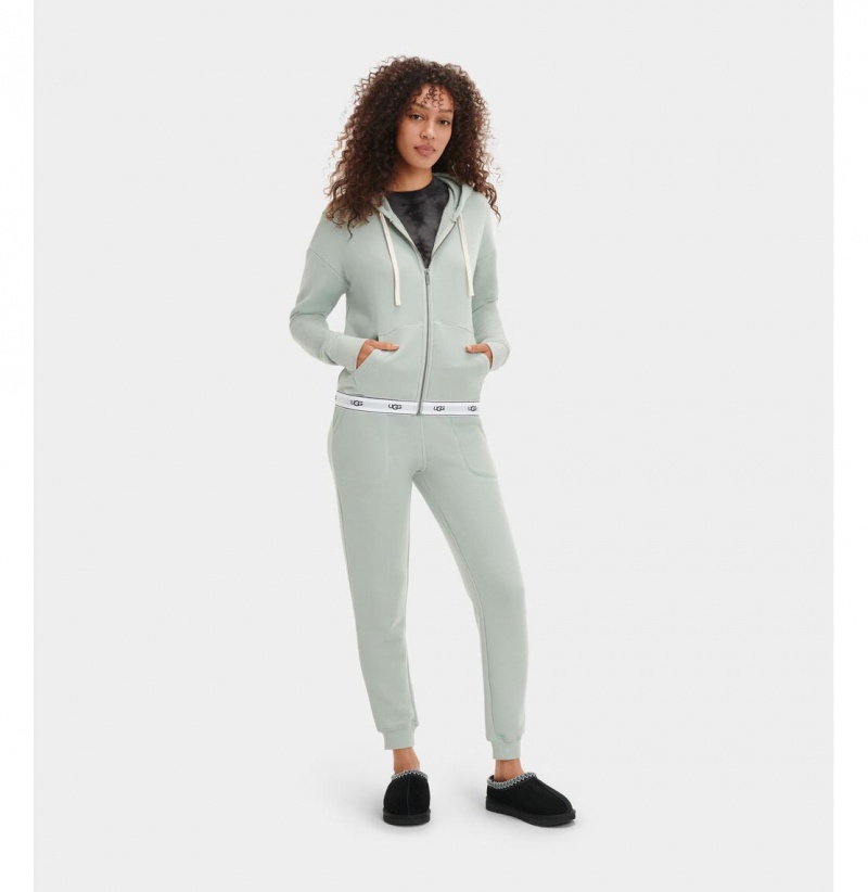 UGG Sena Zipped Mikina s Kapucnou Damske Svetlo Zelene | SK-472NLWHXP