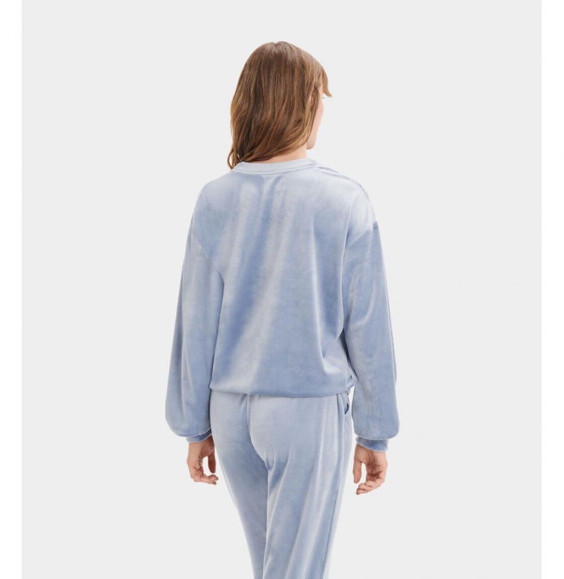 UGG Shanara Crewneck Mikina Damske Modre | SK-682YDEJCM