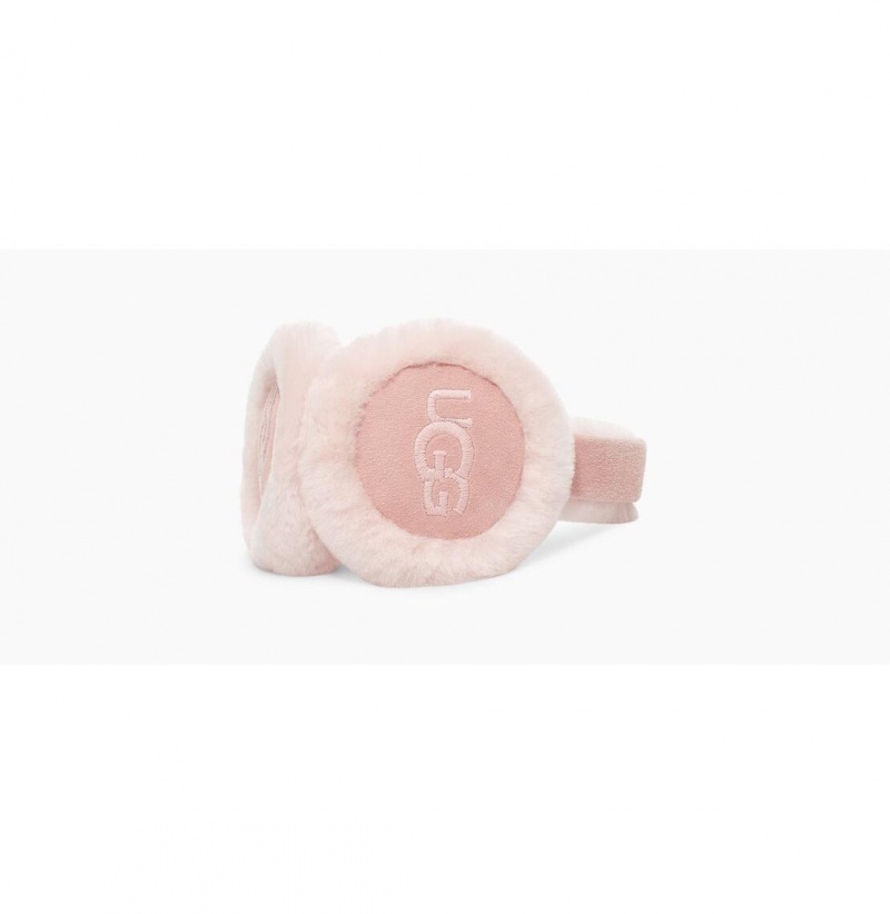 UGG Sheepskin Embroidery Chrániče Sluchu Damske Ruzove | SK-098BXTZLH