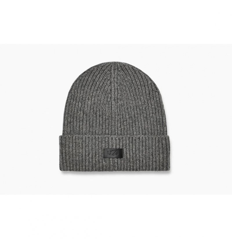 UGG Siroke Topanky Cuff Rib Klobuky Panske Tmavo Siva | SK-831TFENRI