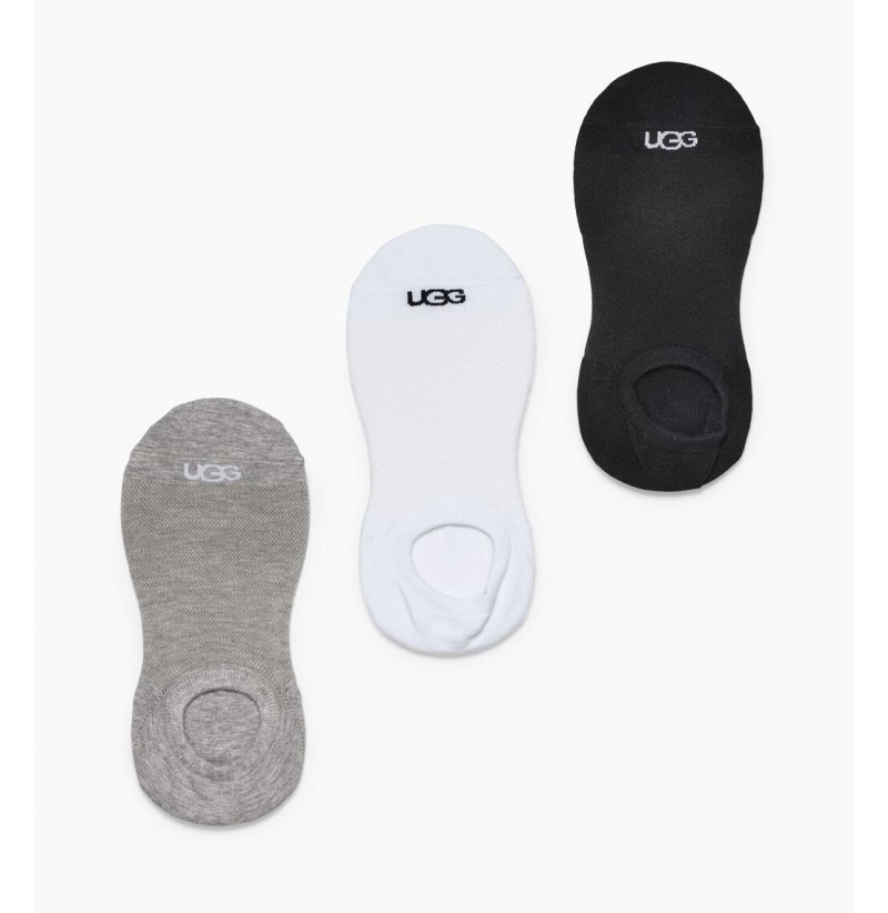 UGG Stela No Show 3 Pack Ponozky Damske Biele Siva Čierne | SK-530YMAQEJ