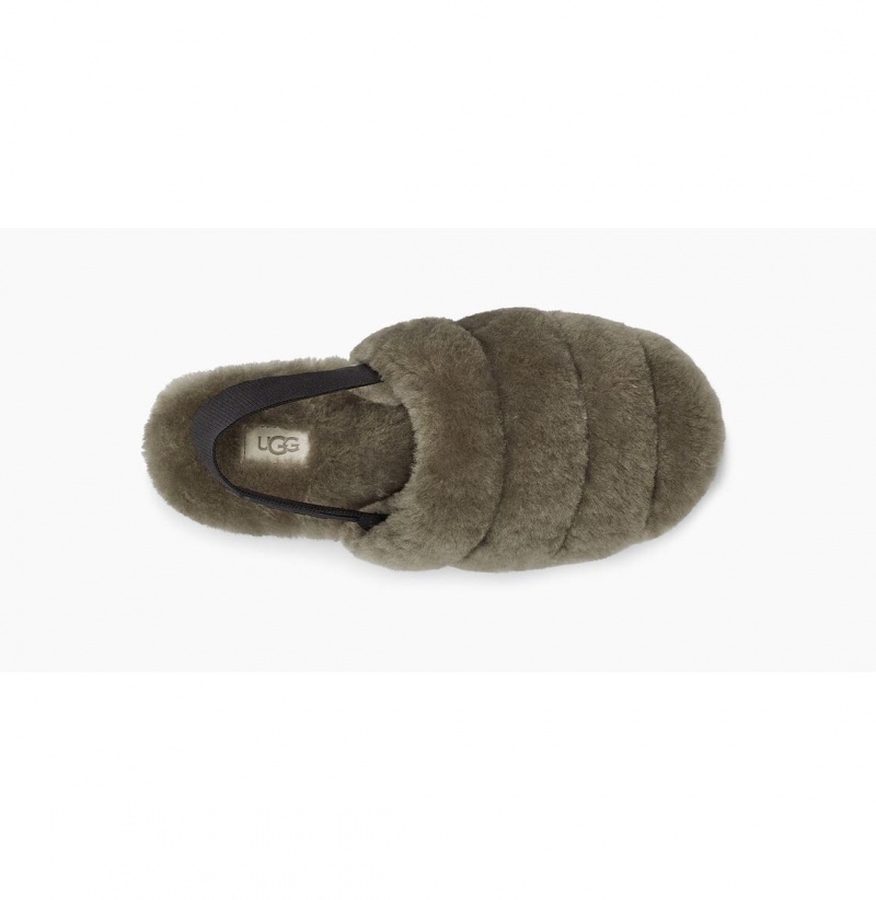 UGG Super Fluff Papuce Damske Olivovo Zelená | SK-396DNPRXG