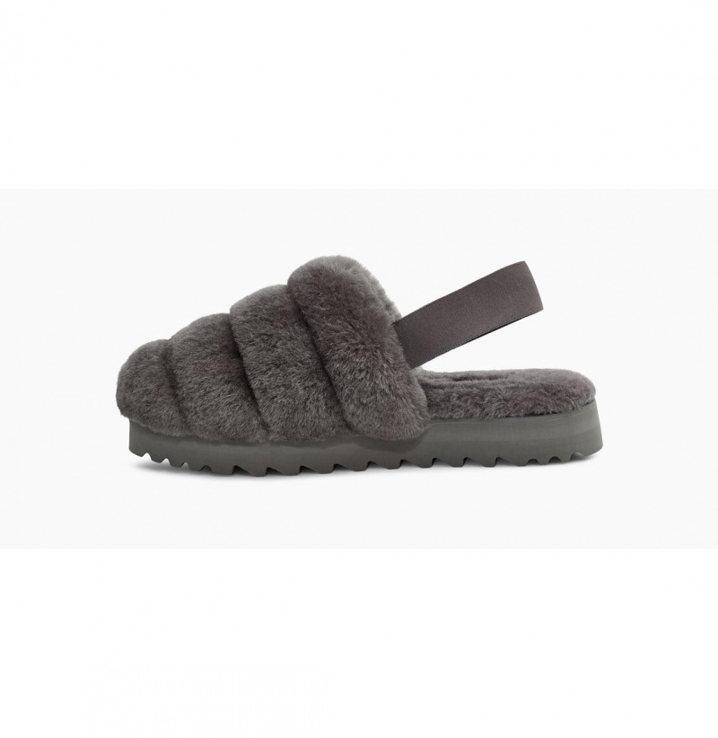 UGG Super Fluff Papuce Damske Tmavo Siva | SK-319VXHMPF
