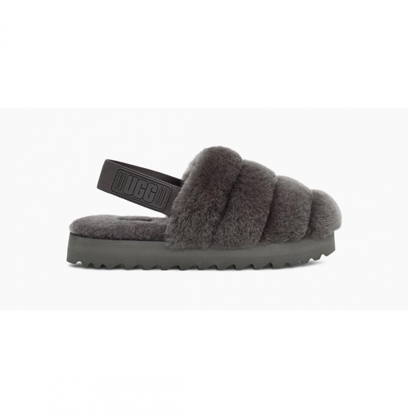 UGG Super Fluff Papuce Damske Tmavo Siva | SK-319VXHMPF
