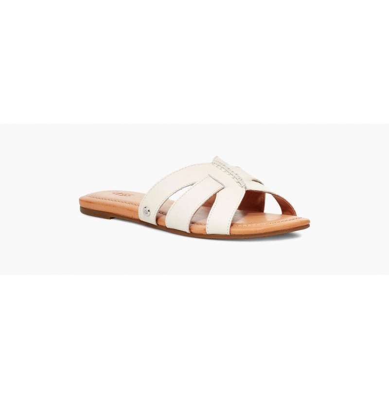 UGG Teague Slapky Damske Biele | SK-419RVNSDH