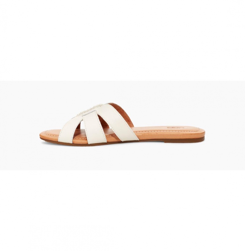 UGG Teague Slapky Damske Biele | SK-419RVNSDH