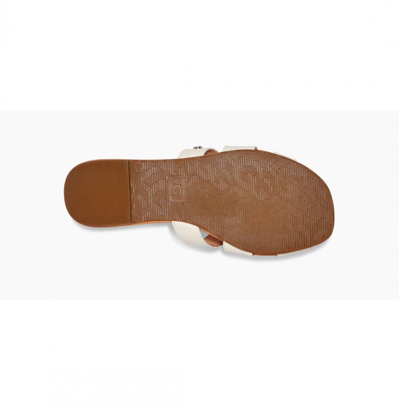 UGG Teague Slapky Damske Biele | SK-419RVNSDH