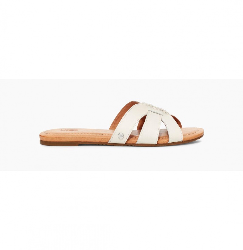 UGG Teague Slapky Damske Biele | SK-419RVNSDH