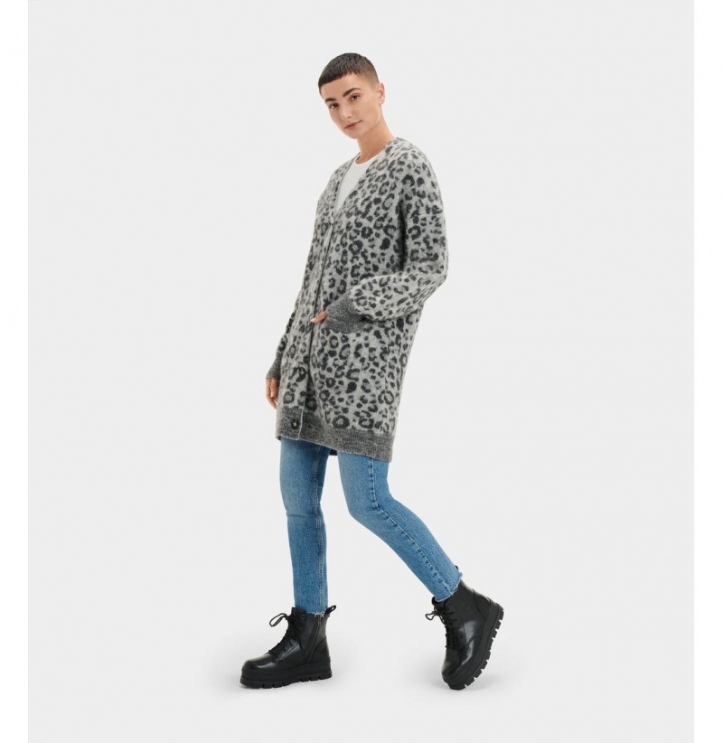 UGG Tomara Oversized Kardigan Damske Siva | SK-304MPKYOV