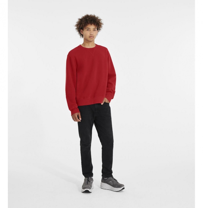 UGG Topher Crewneck Mikina s Kapucnou Panske Červené | SK-219CKIFYB