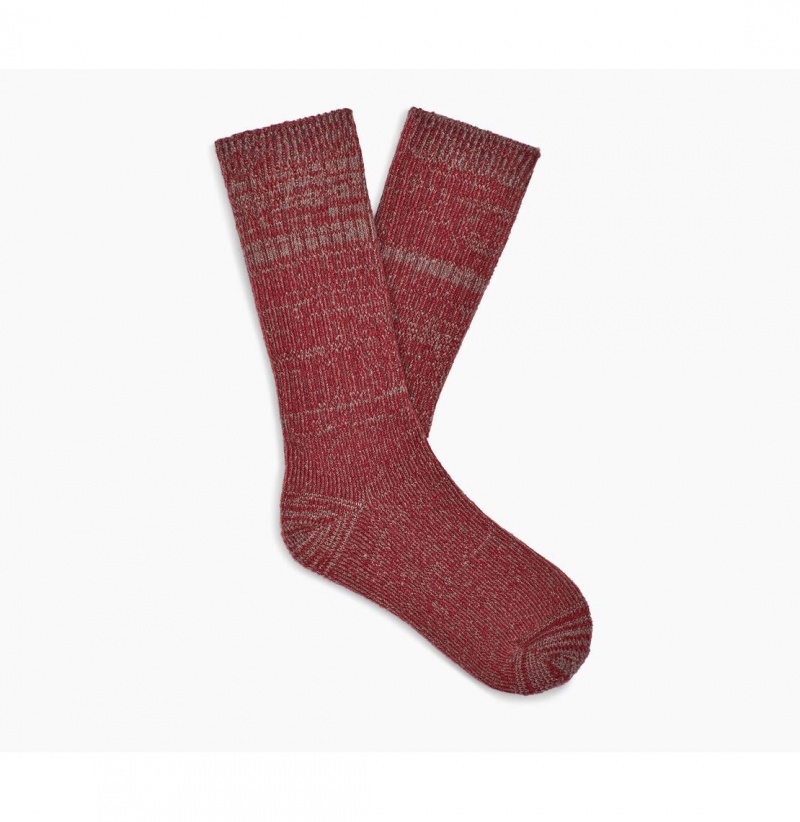UGG Trey Rib Knit Slouchy Crew Ponozky Panske Bordove | SK-560IRTYCO