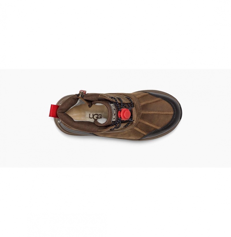 UGG Turlock Kozene Weather Snehule Detske Hnede | SK-678UQEXHI