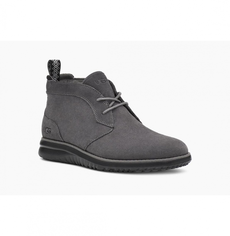 UGG Union Weather Chukka Topanky Panske Tmavo Siva | SK-145NDUXZQ