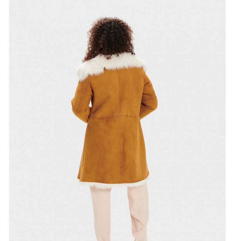 UGG Vanesa Toscana Shearling Kabáty Damske Hnede | SK-936ZUITAO