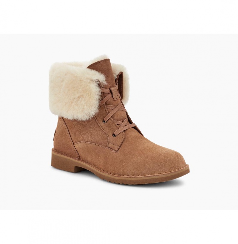 UGG Weylyn Shearling Clenkove Topanky Damske Hnede | SK-643ARIBGE