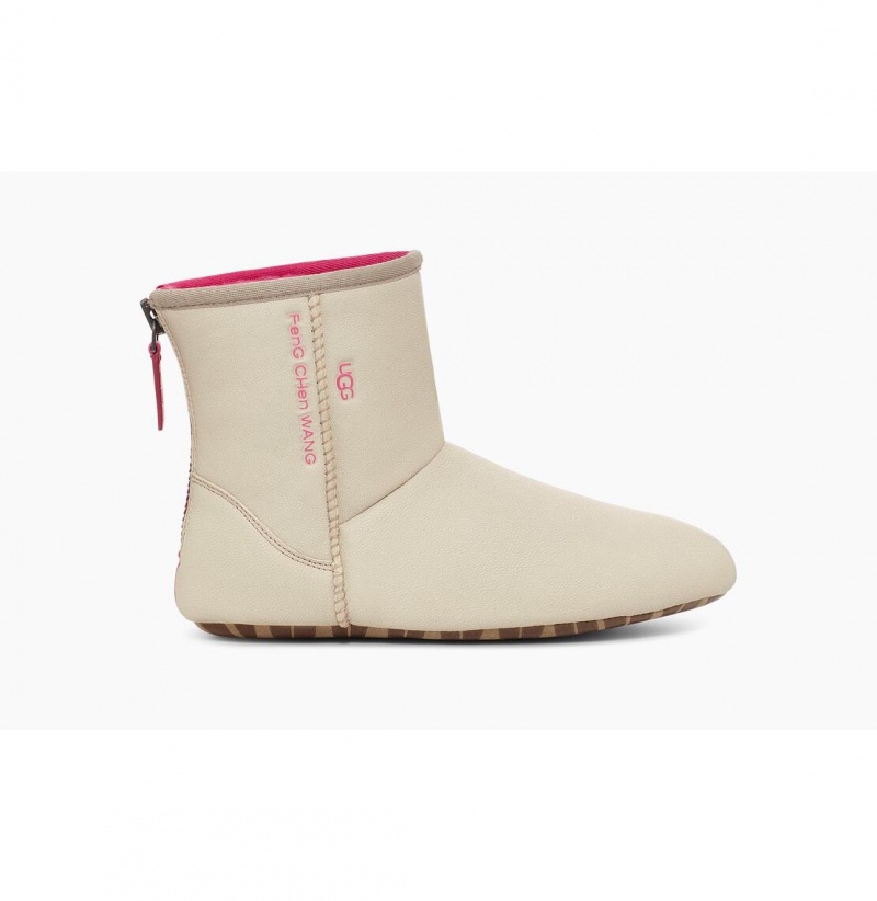 UGG X Feng Chen Wang Sandal Papuce Panske Béžové Ruzove | SK-970OVIBFC