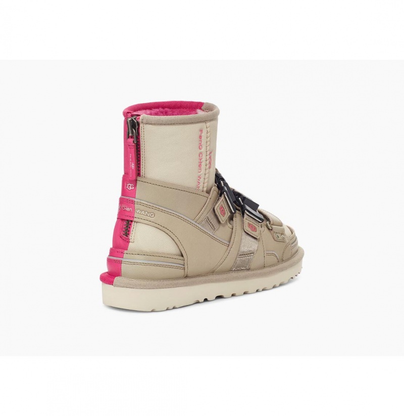 UGG X Feng Chen Wang Sandal Papuce Panske Béžové Ruzove | SK-970OVIBFC