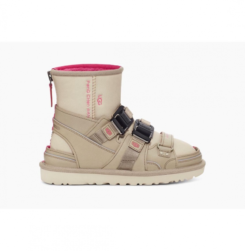 UGG X Feng Chen Wang Sandal Papuce Panske Béžové Ruzove | SK-970OVIBFC