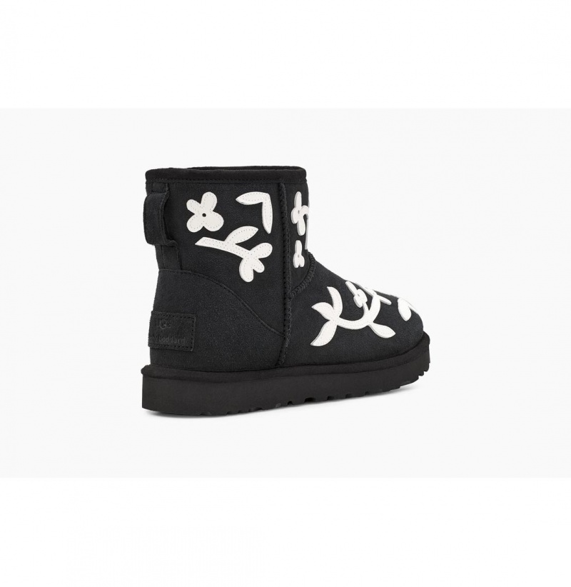 UGG x Molly Goddard Mini Čižmy Z Ovčej Kože Damske Čierne | SK-617HQXIYG