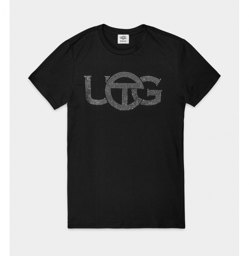 UGG x TELFAR Crystal Logo Tricko Damske Čierne | SK-580YODSWZ